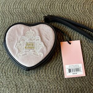 NWT Juicy Couture Pink Heart Wristlet